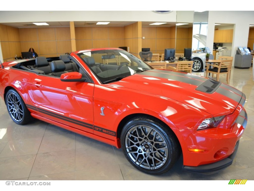 2013 Mustang Shelby GT500 SVT Performance Package Convertible - Race Red / Shelby Charcoal Black/Black Accent photo #9