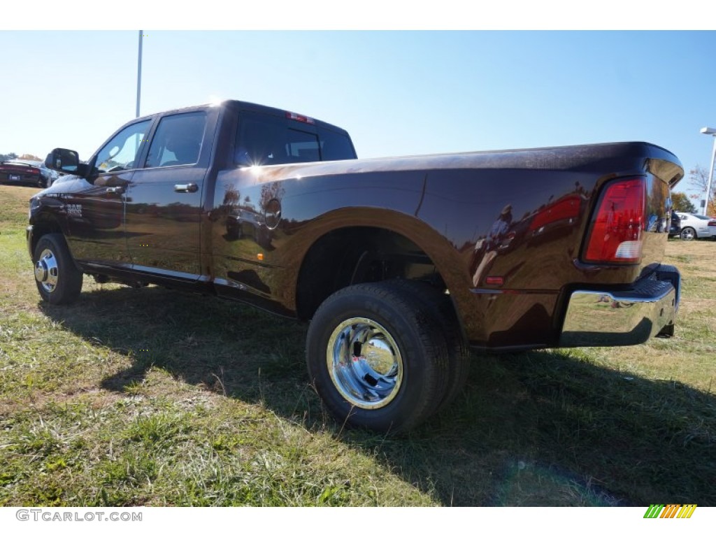 2015 3500 Big Horn Crew Cab 4x4 Dual Rear Wheel - Western Brown / Canyon Brown/Light Frost Beige photo #2