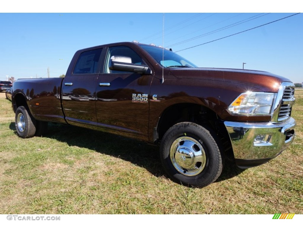 2015 3500 Big Horn Crew Cab 4x4 Dual Rear Wheel - Western Brown / Canyon Brown/Light Frost Beige photo #4