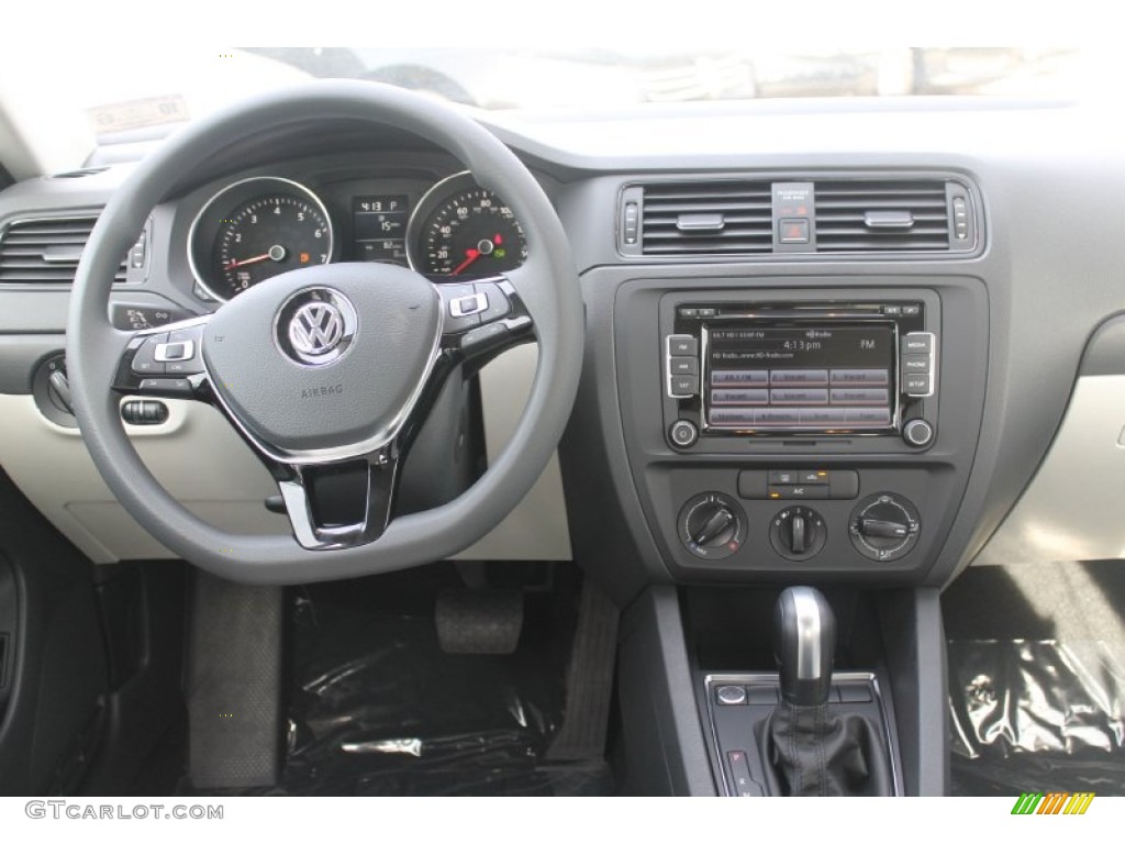 2015 Jetta S Sedan - Moonrock Silver Metallic / Ceramique/Titan Black photo #15