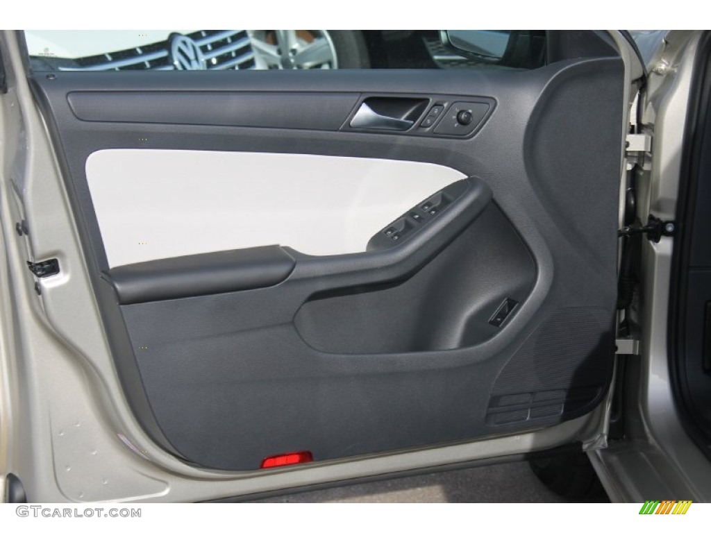 2015 Volkswagen Jetta S Sedan Ceramique/Titan Black Door Panel Photo #99070089