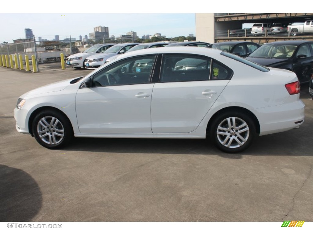 2015 Jetta S Sedan - Pure White / Titan Black photo #5