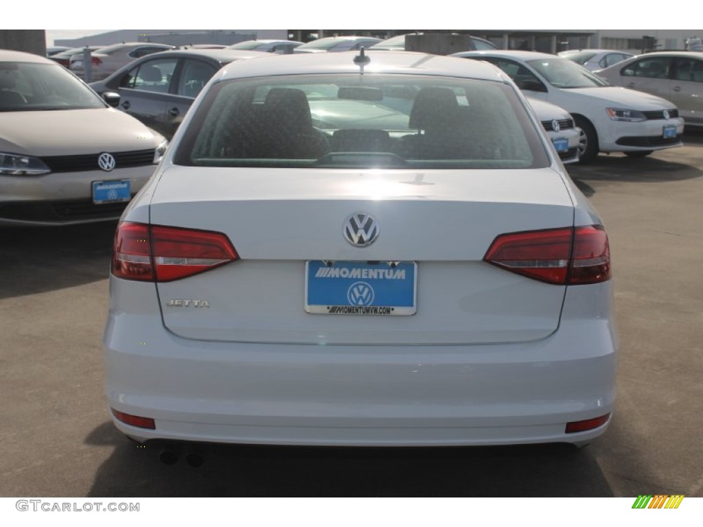 2015 Jetta S Sedan - Pure White / Titan Black photo #7