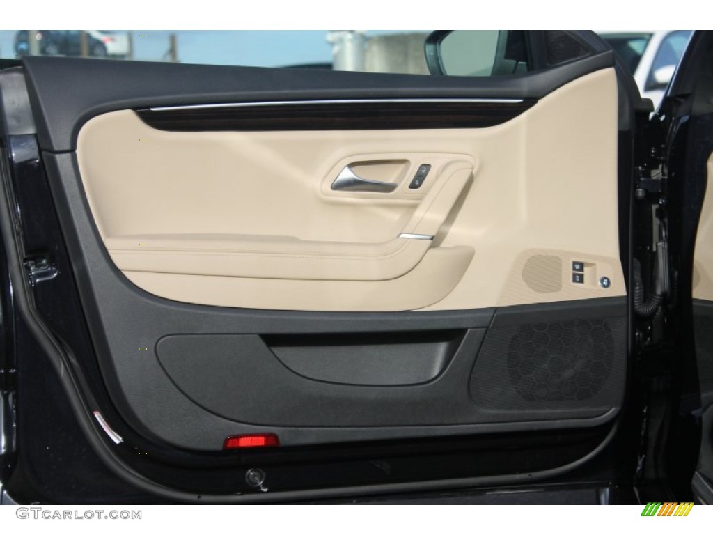 2015 Volkswagen CC 2.0T Executive Desert Beige/Black Door Panel Photo #99070386