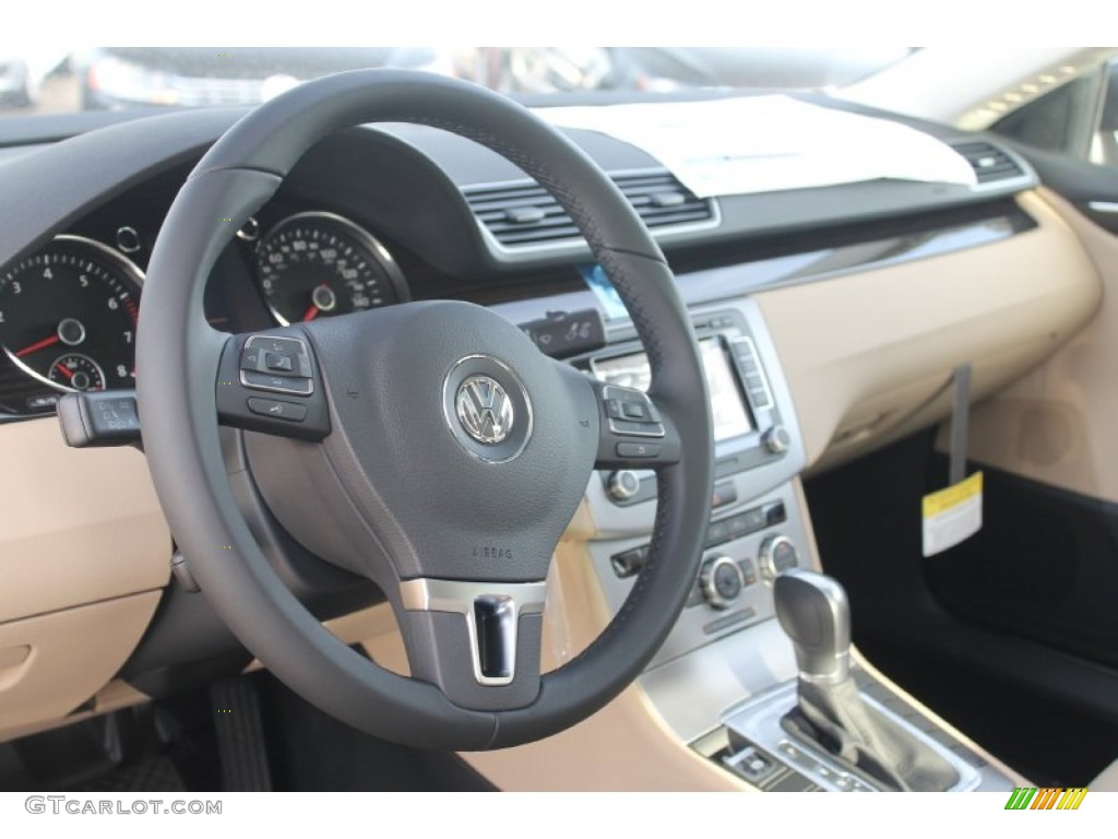 2015 Volkswagen CC 2.0T Executive Desert Beige/Black Dashboard Photo #99070398