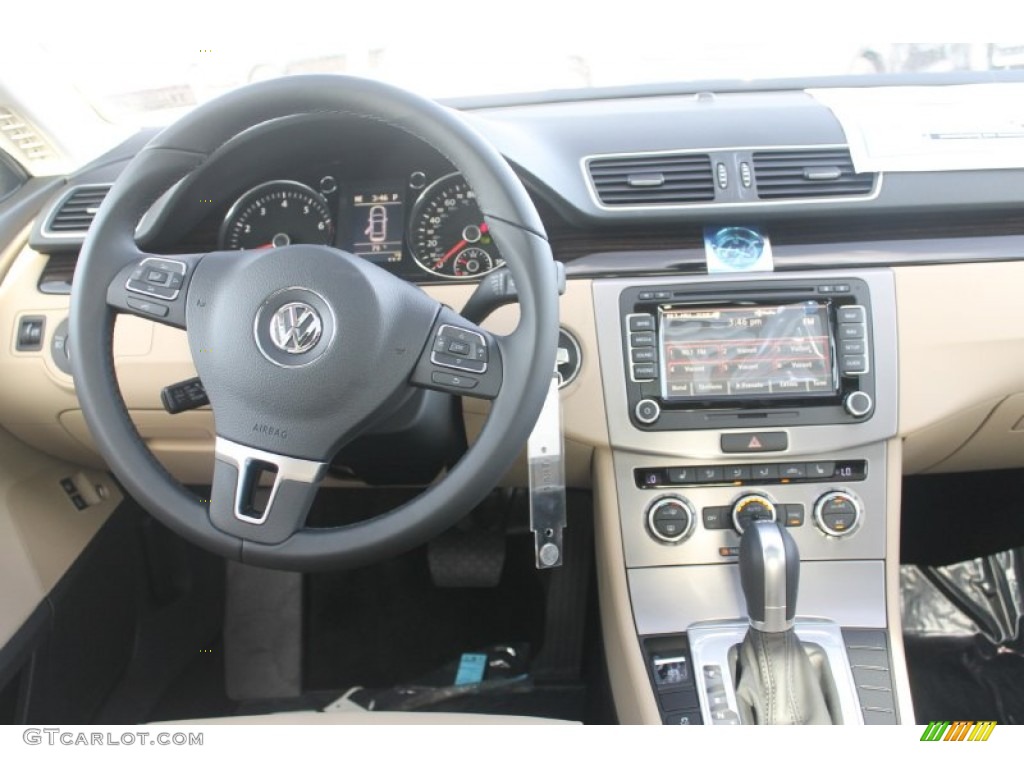 2015 Volkswagen CC 2.0T Executive Desert Beige/Black Dashboard Photo #99070419