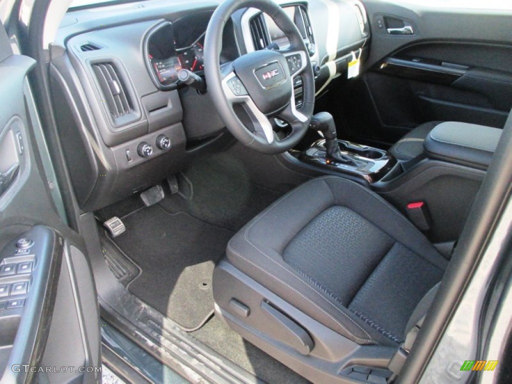 Jet Black Interior 2015 GMC Canyon SLE Crew Cab 4x4 Photo #99071625