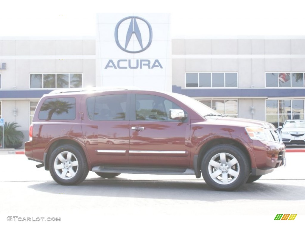 2010 Armada Titanium - Tuscan Sun Red Pearl / Charcoal photo #2