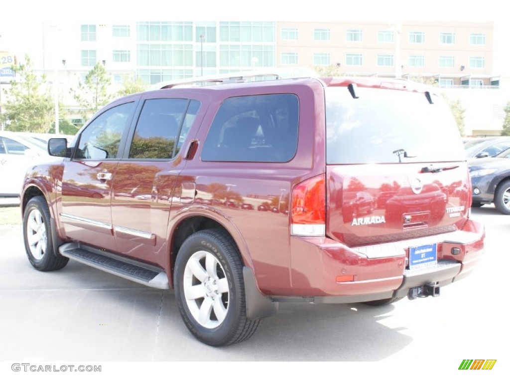 2010 Armada Titanium - Tuscan Sun Red Pearl / Charcoal photo #7