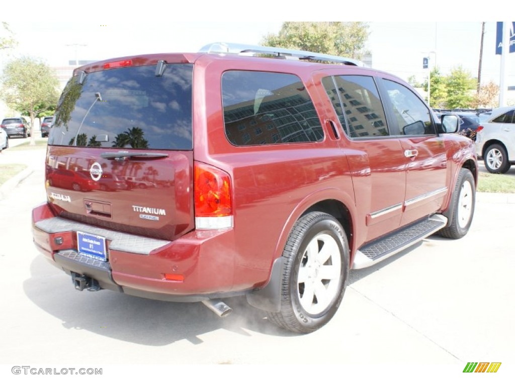 2010 Armada Titanium - Tuscan Sun Red Pearl / Charcoal photo #9