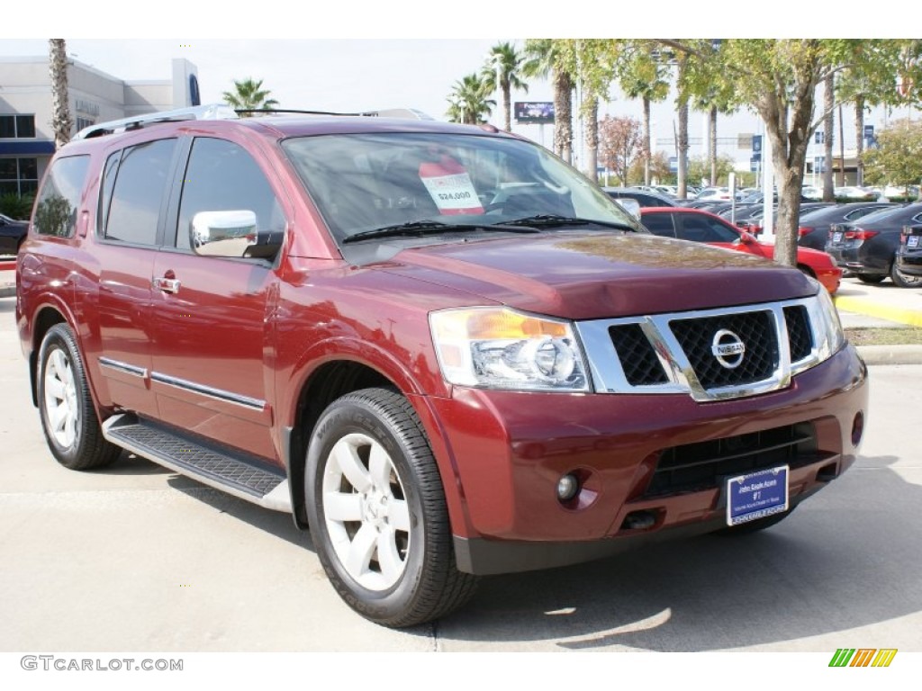 2010 Armada Titanium - Tuscan Sun Red Pearl / Charcoal photo #11