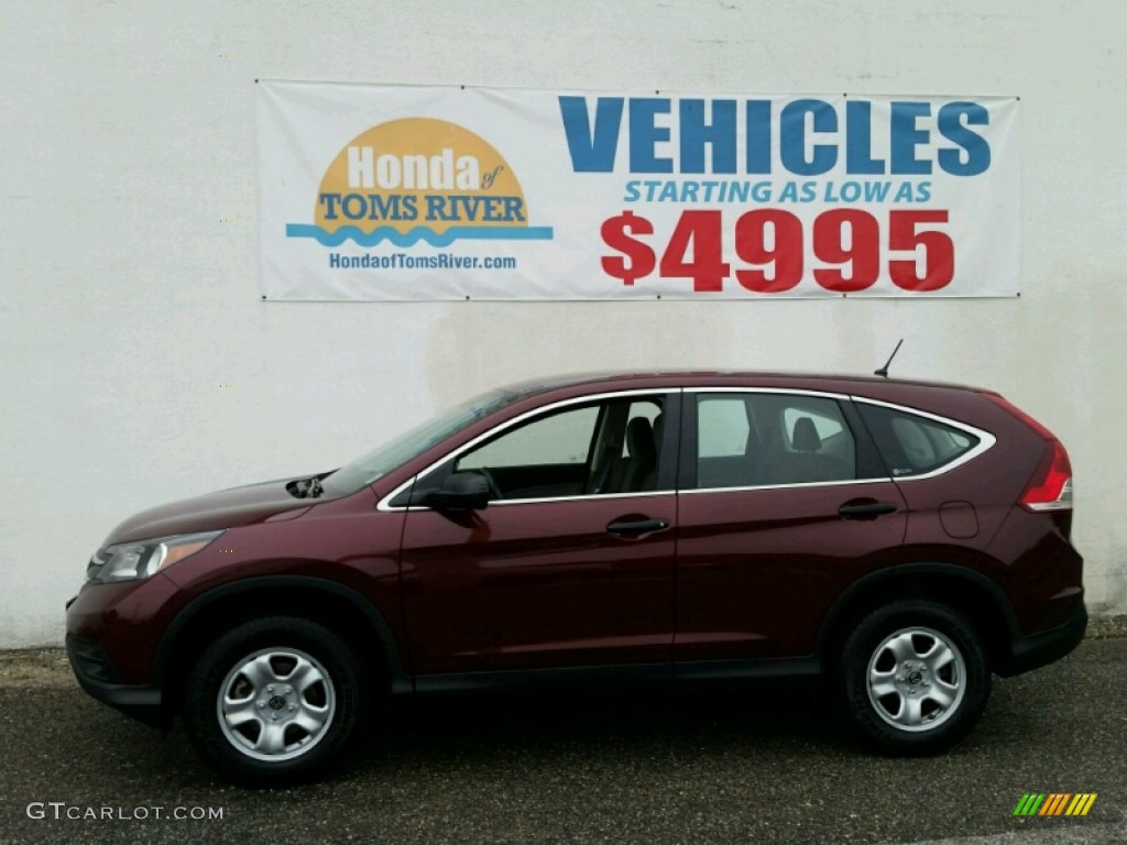 2012 CR-V LX 4WD - Basque Red Pearl II / Gray photo #5