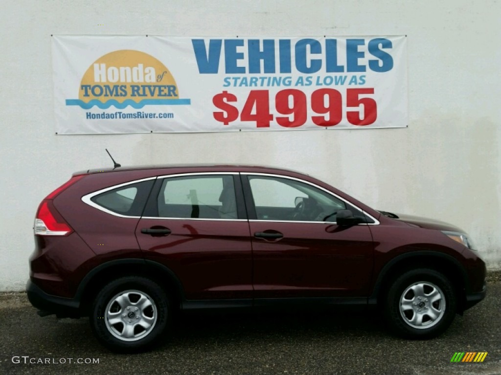 2012 CR-V LX 4WD - Basque Red Pearl II / Gray photo #26
