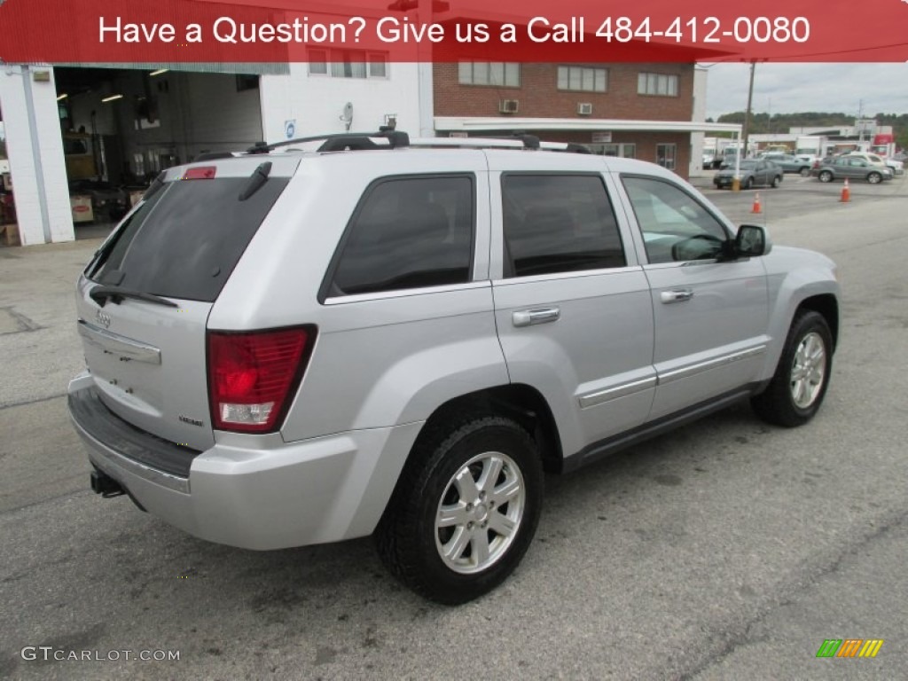 2008 Grand Cherokee Overland 4x4 - Bright Silver Metallic / Dark Khaki/Light Graystone photo #3