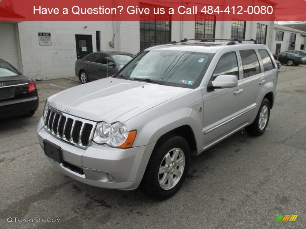2008 Grand Cherokee Overland 4x4 - Bright Silver Metallic / Dark Khaki/Light Graystone photo #7
