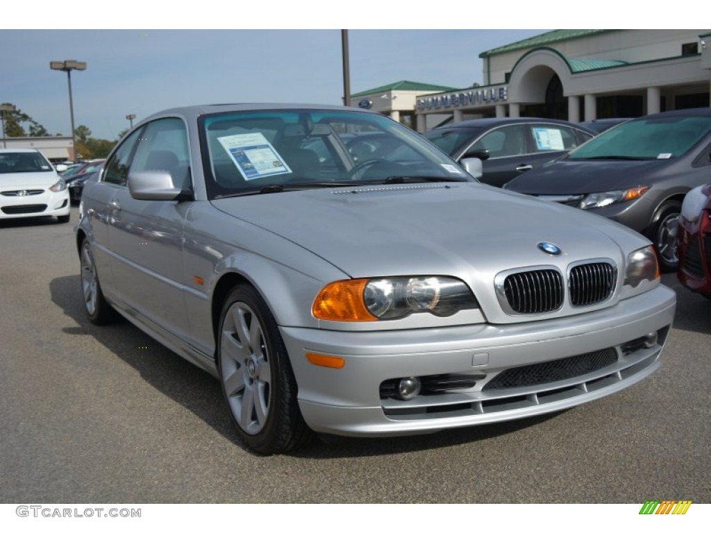 2001 3 Series 325i Coupe - Titanium Silver Metallic / Grey photo #1