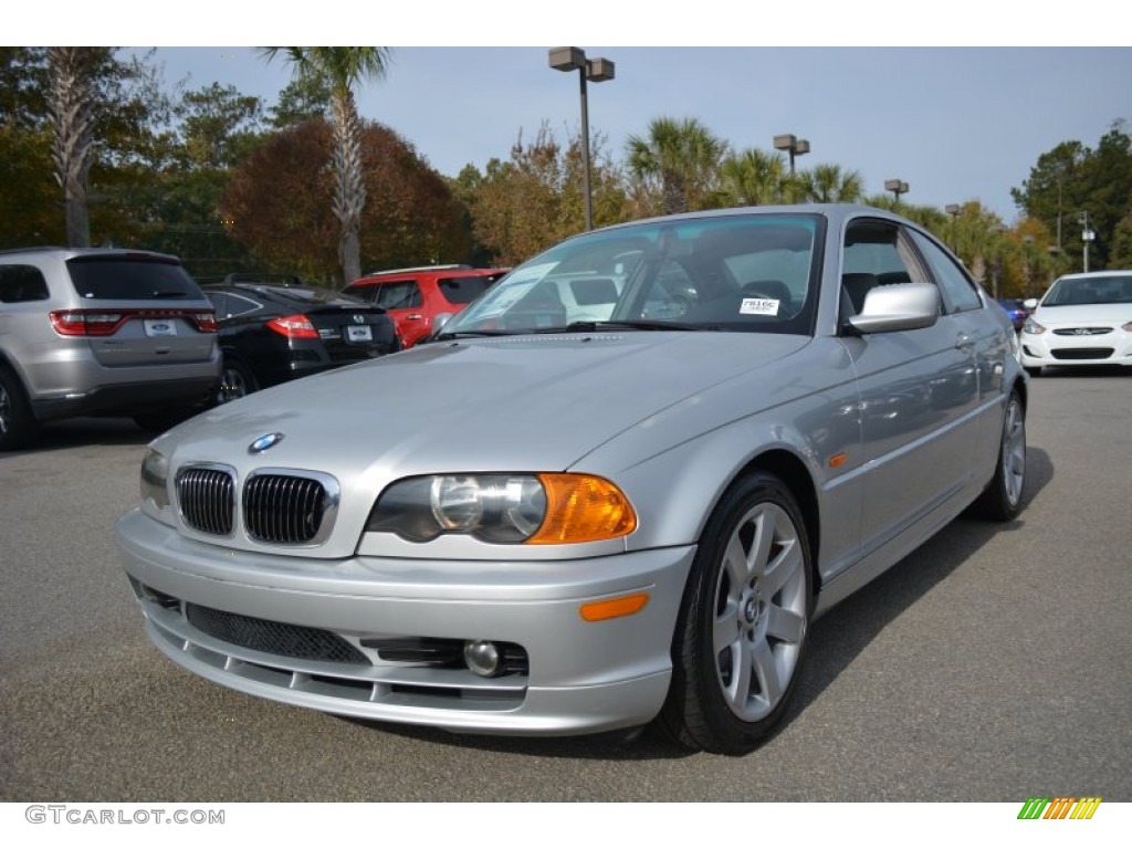 2001 3 Series 325i Coupe - Titanium Silver Metallic / Grey photo #7