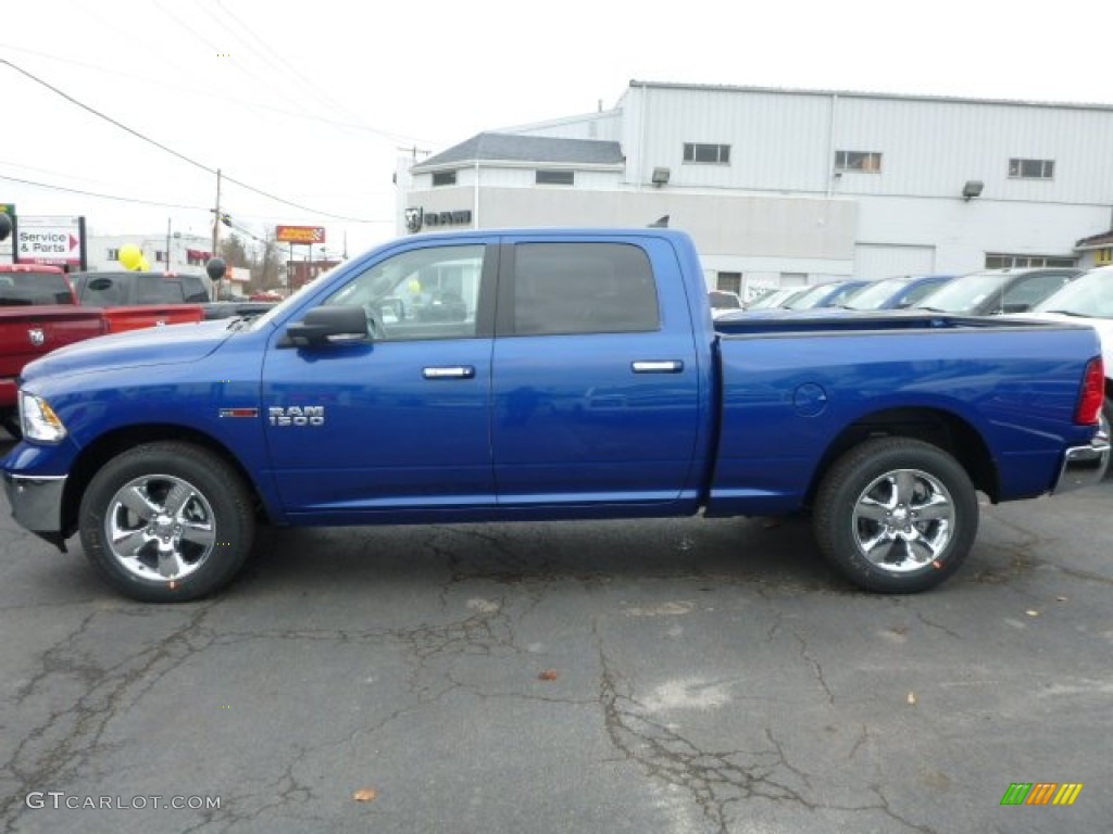 2015 1500 Big Horn Crew Cab 4x4 - Blue Streak Pearl / Black/Diesel Gray photo #2