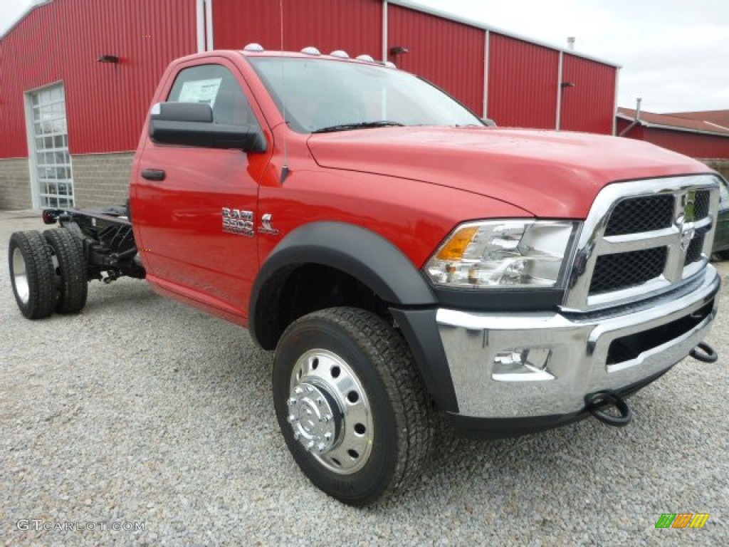 Flame Red 2015 Ram 5500 Tradesman Regular Cab 4x4 Chassis Exterior Photo #99077658