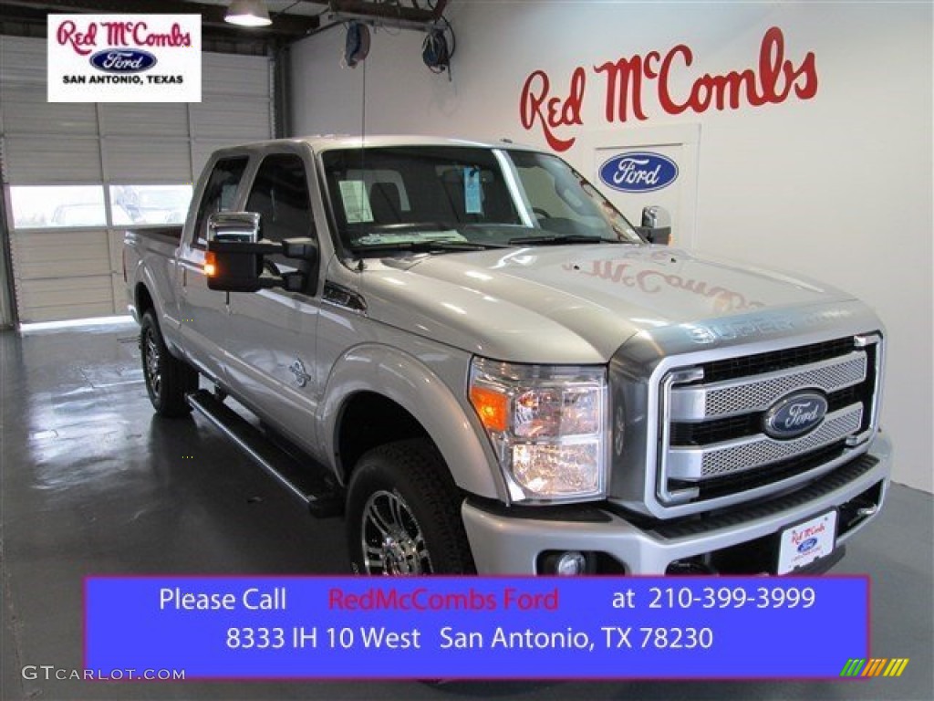 2015 F250 Super Duty Lariat Crew Cab 4x4 - Ingot Silver / Steel photo #1