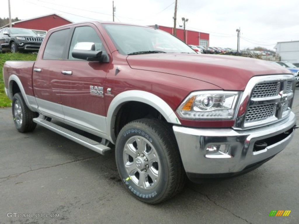 Deep Cherry Red Crystal Pearl 2015 Ram 2500 Laramie Crew Cab 4x4 Exterior Photo #99078540