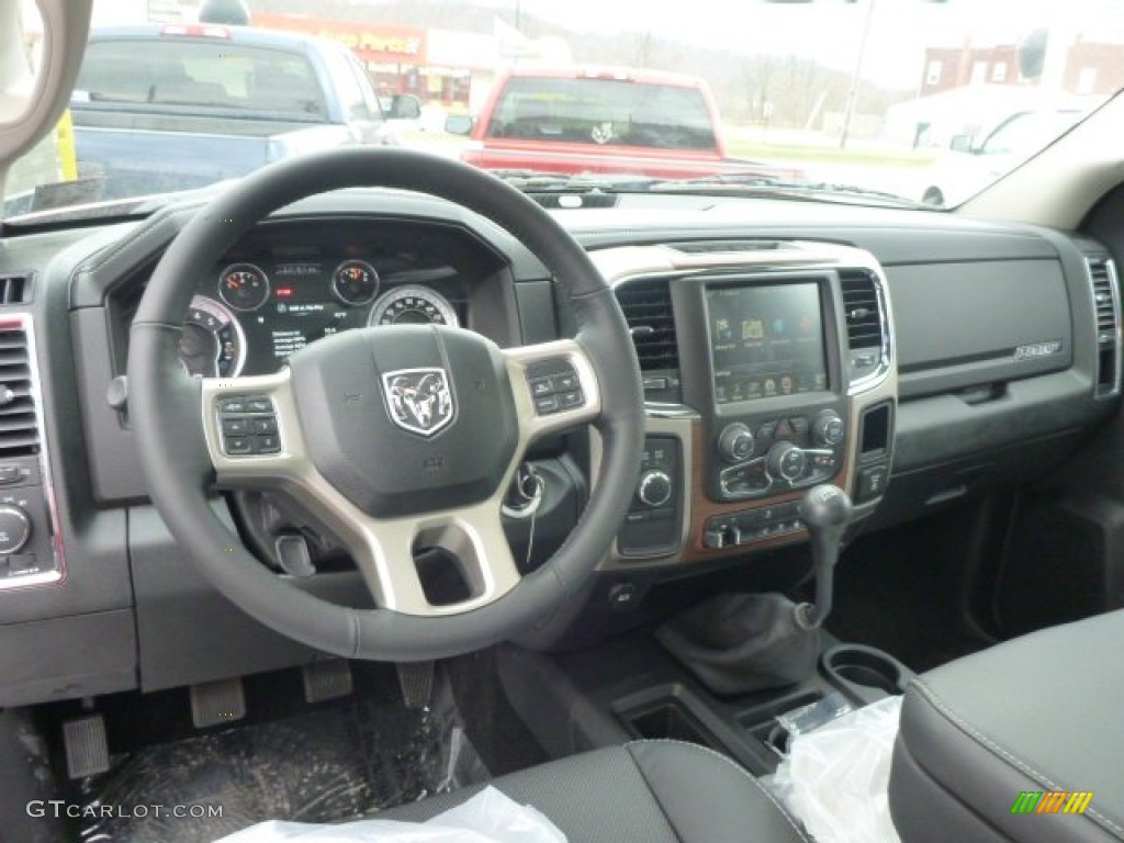 2015 Ram 2500 Laramie Crew Cab 4x4 Black Dashboard Photo #99078651