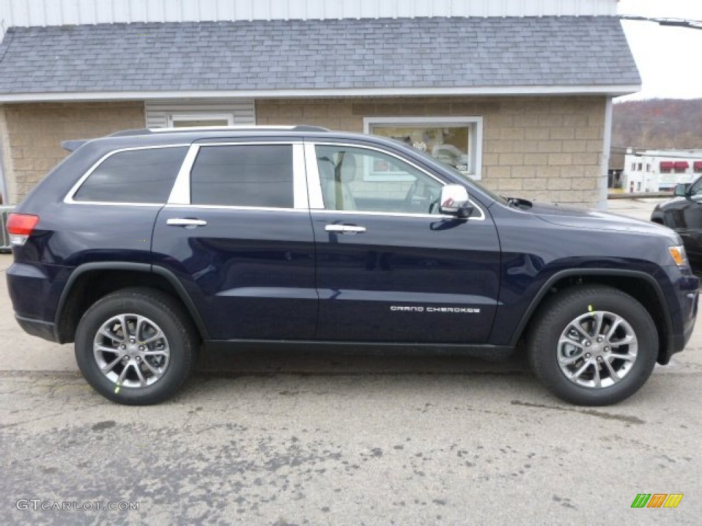 2015 Grand Cherokee Limited 4x4 - True Blue Pearl / Black/Light Frost Beige photo #6