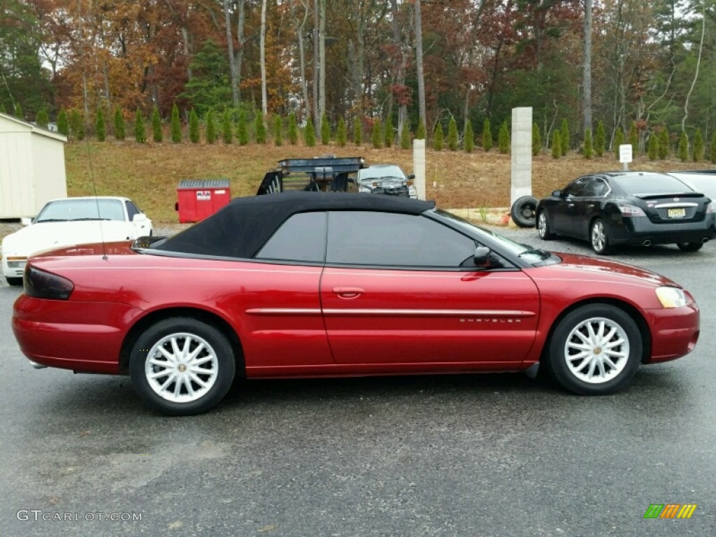 2001 Sebring LXi Convertible - Dark Garnet Red Pearlcoat / Taupe photo #8