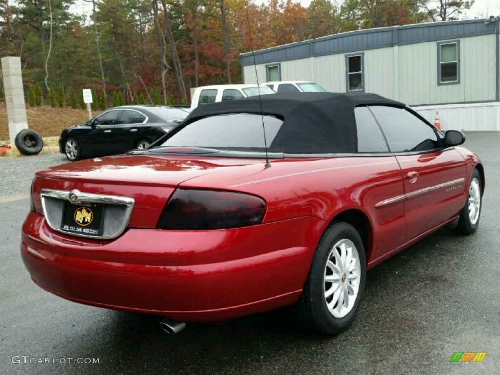 2001 Sebring LXi Convertible - Dark Garnet Red Pearlcoat / Taupe photo #13