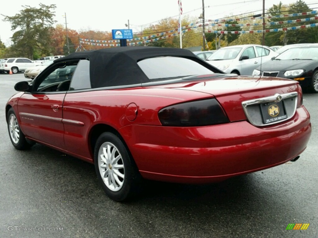 2001 Sebring LXi Convertible - Dark Garnet Red Pearlcoat / Taupe photo #15