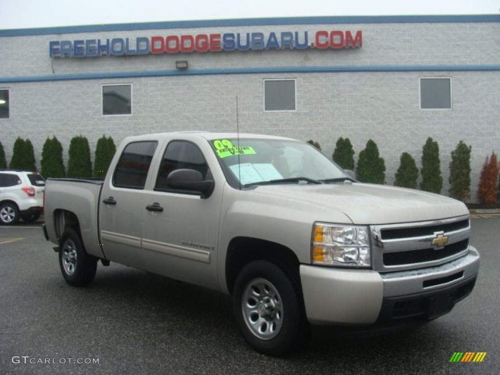 2009 Silverado 1500 LT Crew Cab - Silver Birch Metallic / Light Titanium photo #1