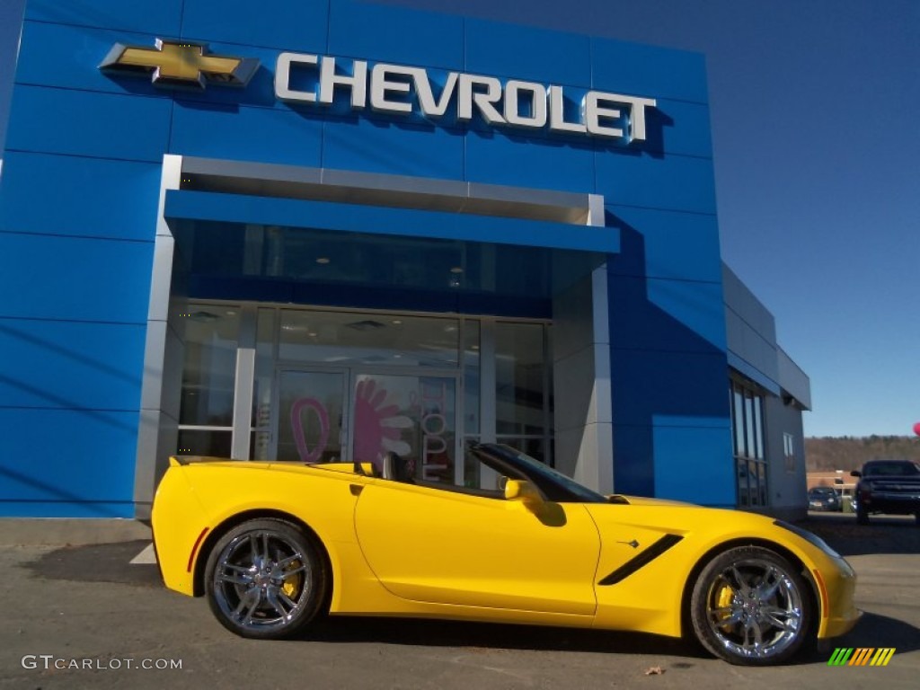 2015 Corvette Stingray Convertible Z51 - Velocity Yellow Tintcoat / Jet Black photo #1