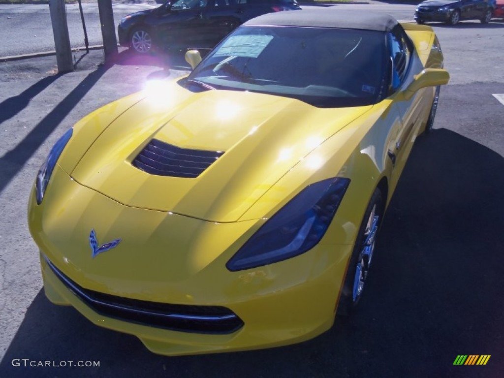 2015 Corvette Stingray Convertible Z51 - Velocity Yellow Tintcoat / Jet Black photo #7