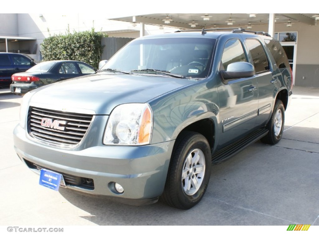 2009 Yukon SLT 4x4 - Stealth Gray Metallic / Ebony photo #4