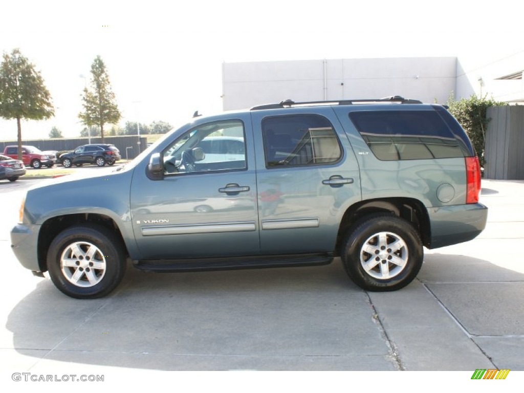 2009 Yukon SLT 4x4 - Stealth Gray Metallic / Ebony photo #5