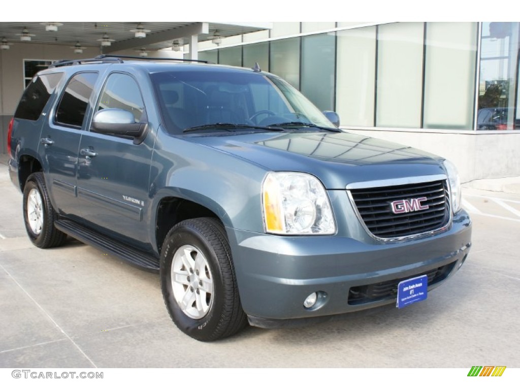 2009 Yukon SLT 4x4 - Stealth Gray Metallic / Ebony photo #10