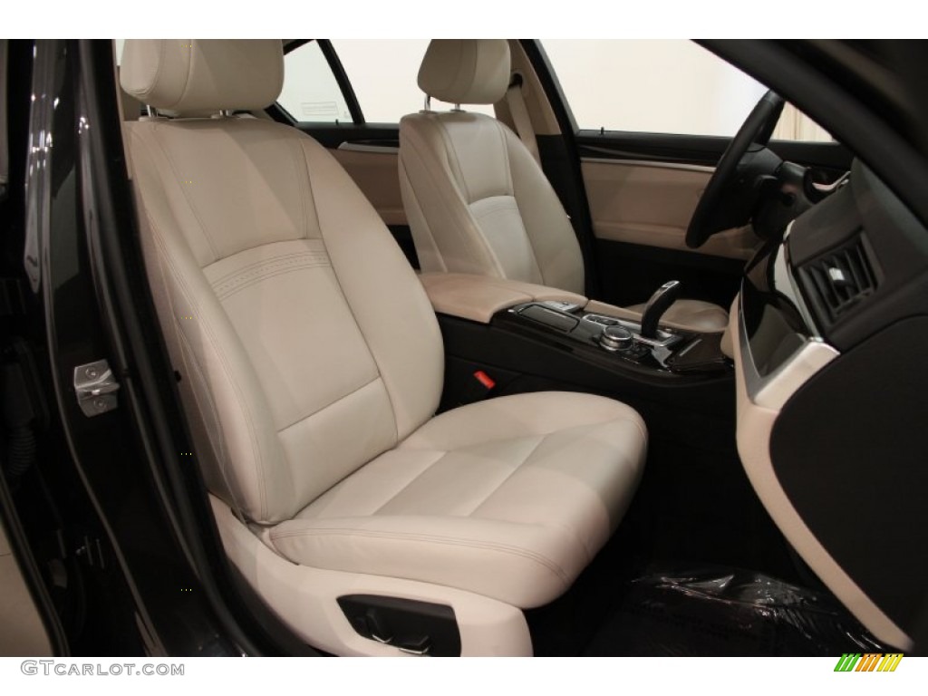 2014 5 Series 535d xDrive Sedan - Dark Graphite Metallic / Ivory White/Black photo #35