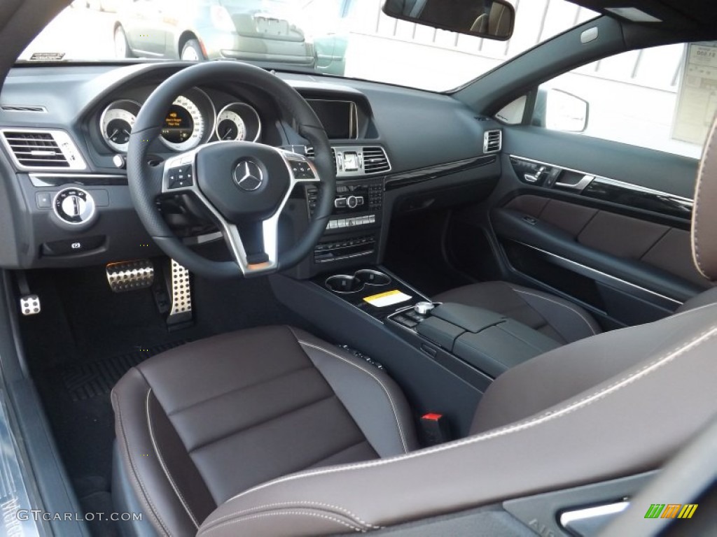 Espresso Brown/Black Interior 2015 Mercedes-Benz E 400 4Matic Coupe Photo #99103923