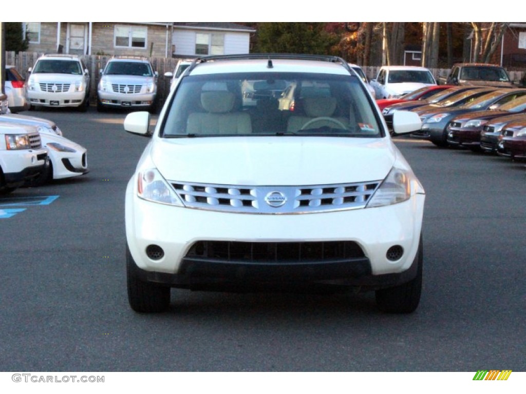2005 Murano S AWD - Glacier Pearl White / Cafe Latte photo #2