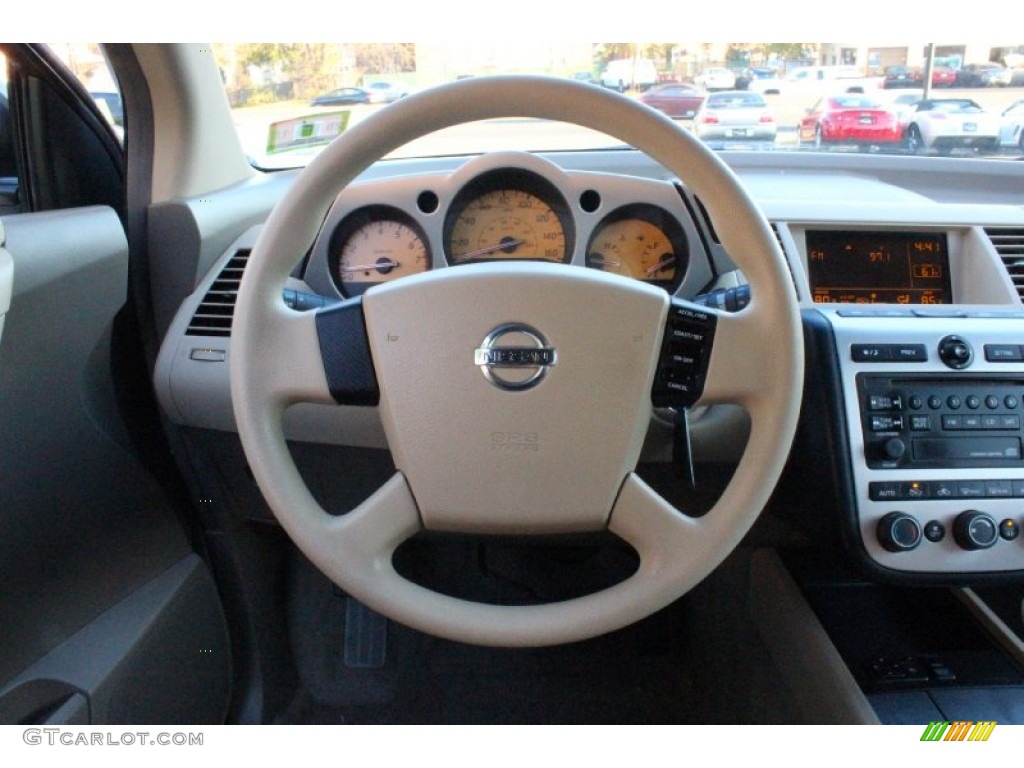 2005 Murano S AWD - Glacier Pearl White / Cafe Latte photo #15