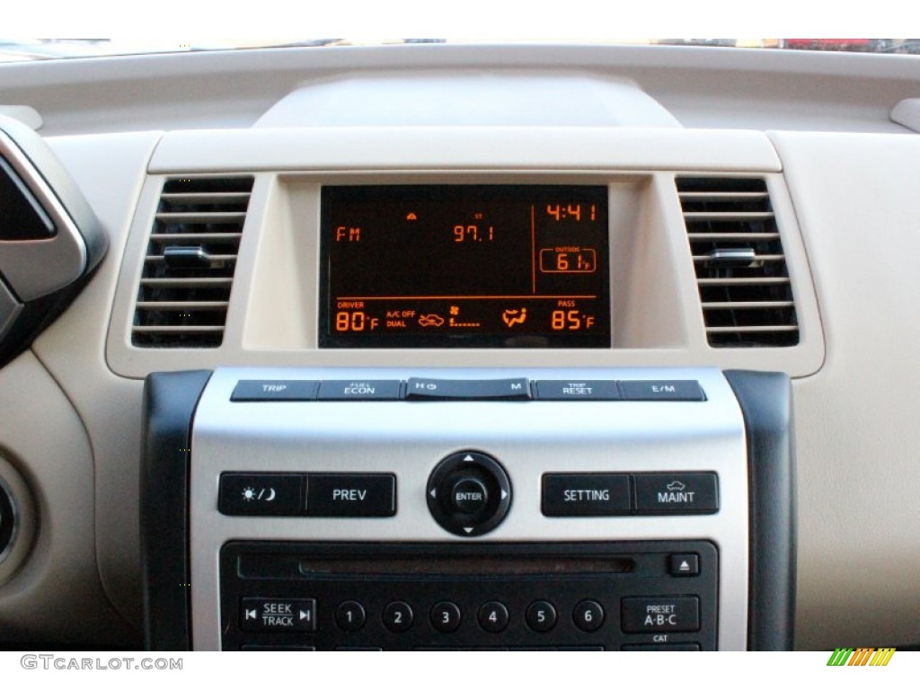 2005 Murano S AWD - Glacier Pearl White / Cafe Latte photo #16