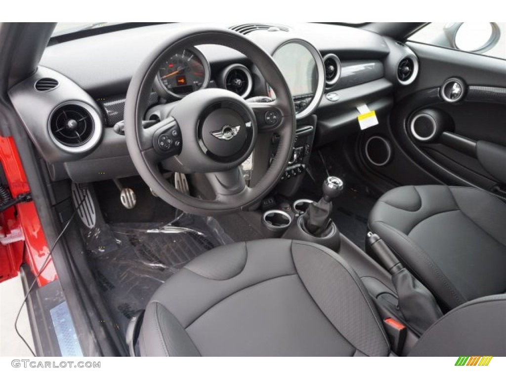 Carbon Black Interior 2015 Mini Coupe Cooper S Photo #99108091