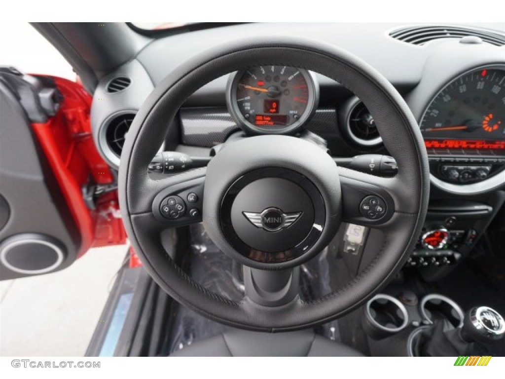 2015 Mini Coupe Cooper S Carbon Black Steering Wheel Photo #99108166