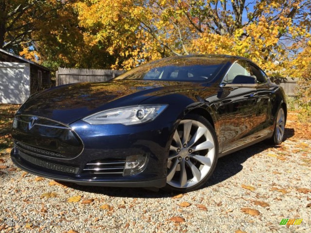 Blue Metallic Tesla Model S