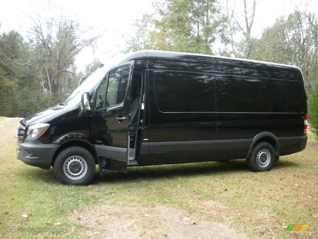 2014 Sprinter 2500 High Roof Cargo Van - Jet Black / Tunja Black photo #1