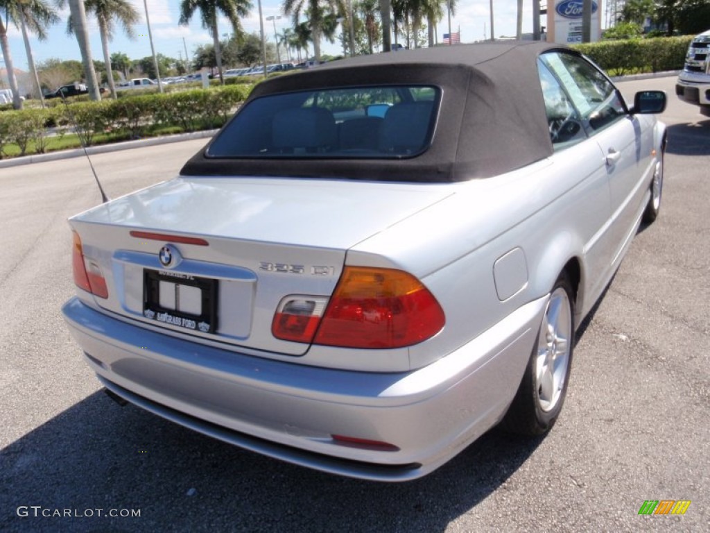 2002 3 Series 325i Convertible - Titanium Silver Metallic / Grey photo #6