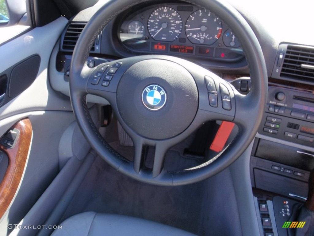 2002 3 Series 325i Convertible - Titanium Silver Metallic / Grey photo #25