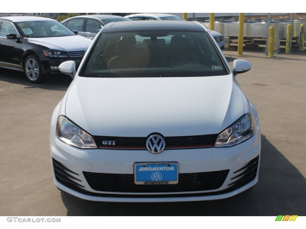 2015 Golf GTI 4-Door 2.0T SE - Pure White / Titan Black Leather photo #2