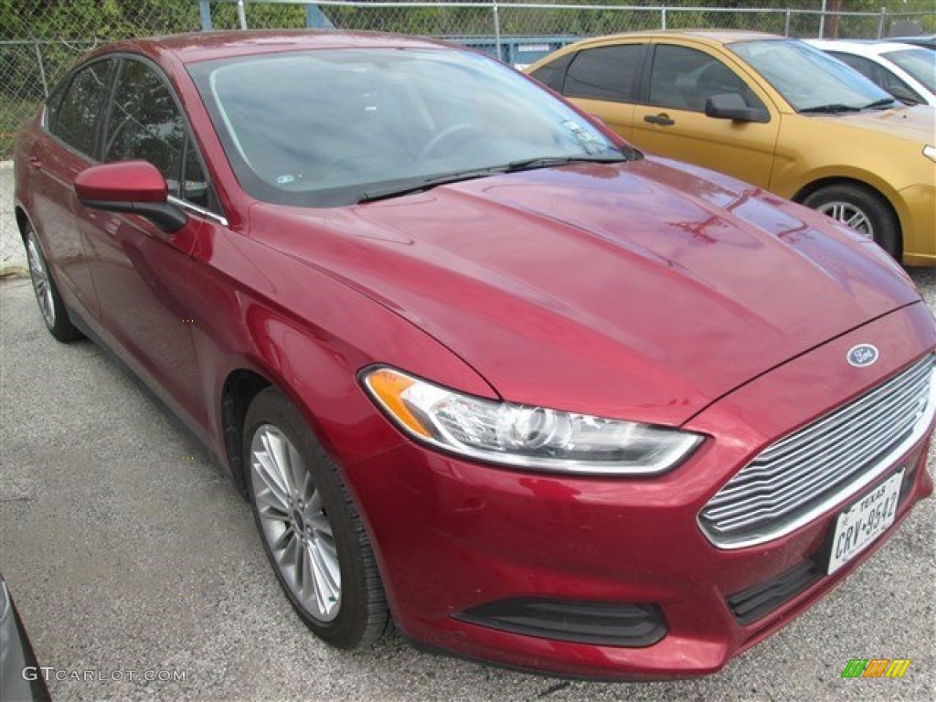 2014 Fusion S - Ruby Red / Earth Gray photo #1