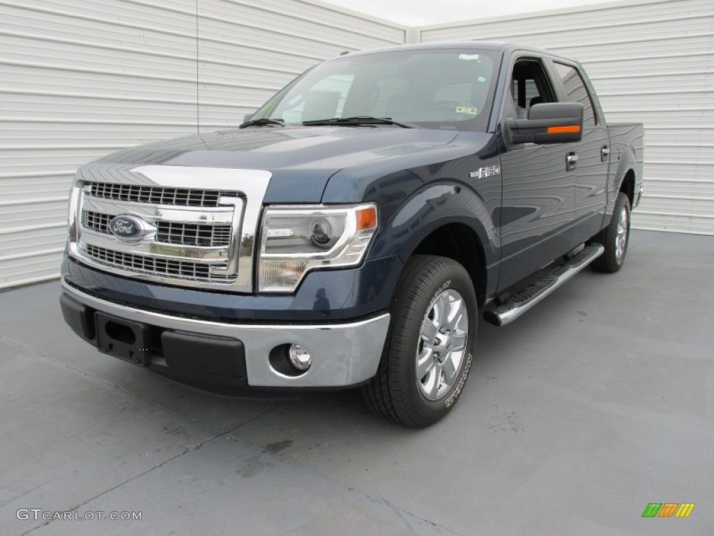 2014 F150 XLT SuperCrew - Blue Jeans / Steel Grey photo #7